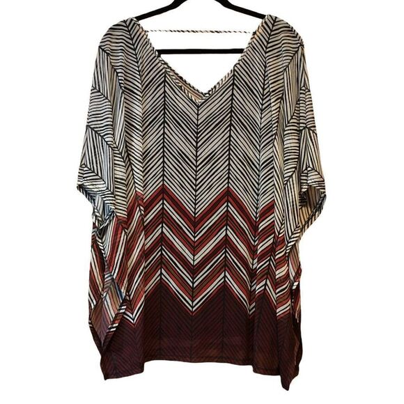 LANE BRYANT GEOMETRIC  TOP SHIRT WOMAN PLUS SIZE 24 - Picture 3 of 3